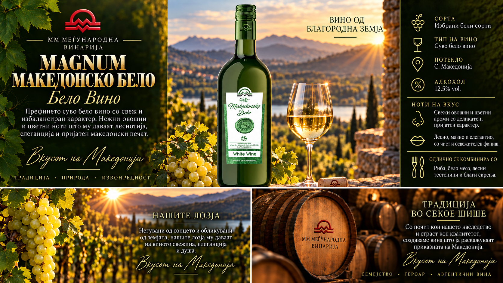 MM Winery MAGNUM Makedonsko Belo — македонска презентација
